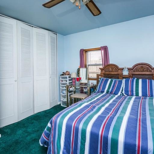 302 Breslin Rd. master bedroom with ceiling fan