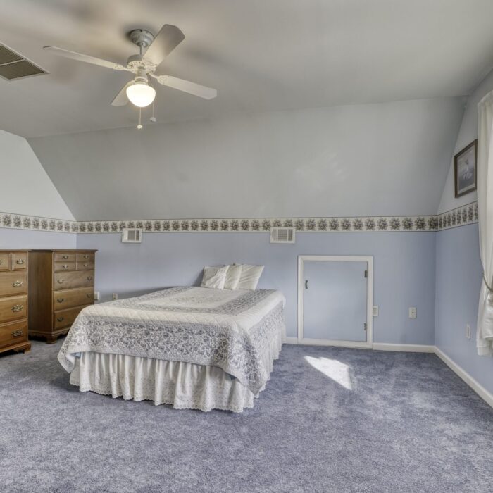 2803 Page Drive, second bedroom showing ceiling fan
